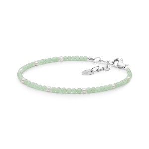 Bratara cu perle naturale si agat verde cu argint DiAmanti 232-41B-G (Argint 925‰ 0,65 g.)